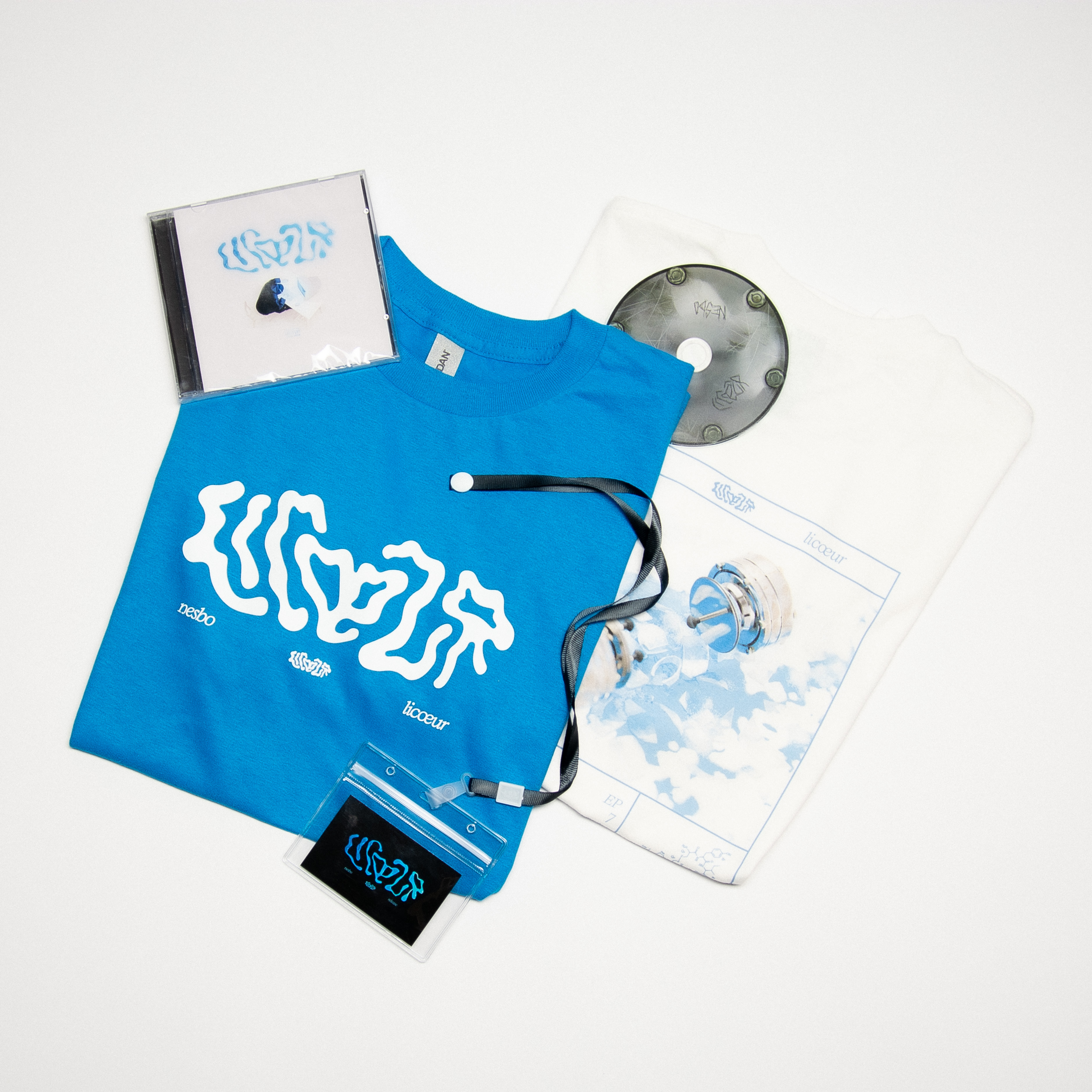 Merch kit at the release party